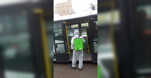 Başkan Mirkelam "halk otobüsleri periyodik olarak dezenfekte ediliyor"