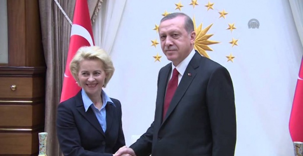 Cumhurbaşkanı Erdoğan Ursula von der Leyen'le Görüştü.