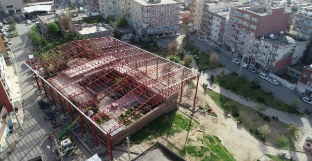 Cizre,Tarihi Kırmızı Medrese’de Restorasyon Çalışması devam ediyor.