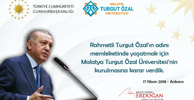 Rektör Bay Karabulut "Cumhurbaşkanımız  Sn.  Recep Tayyip Erdoğan'a TEŞEKKÜR  ediyoruz."