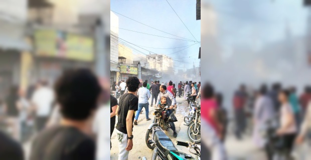 El Bab şehir merkezinde bombalı terör saldırısında biri ağır en az 11 masum sivili yaraladı.