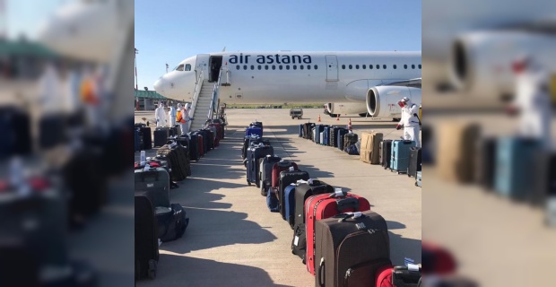 Kazakistan’dan Diyarbakır'a Gelen Yolcu Uçağı ve Yolculara Ait Eşyalar Dezenfekte Edildi