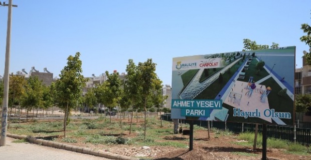 Ahmet Yesevi'deki yeni parklarda çalışmalar devam ediyor