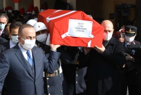 Şehit Jandarma Yasin Kurt, Antalya'da Hakk'a uğurlandı.