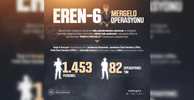 Bitlis ve Siirt'te EREN-6 MERGELO Operasyonu başlatıldı