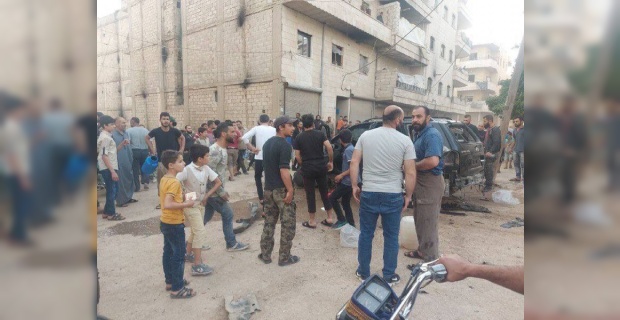 Afrin’de gerçekleştirilen bombalı terör saldırısında 5 çocuk yaralandı.