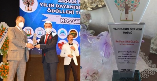 Erbülbül'e YILIN DUAYEN GAZETECİSİ ödülü