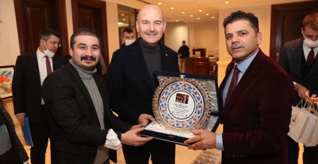 Barış Pınarı FM’den İçişleri Bakanı Soylu’ya Ziyaret