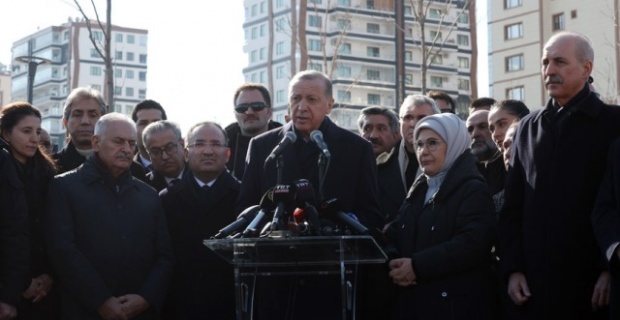 Cumhurbaşkanı Erdoğan, Diyarbakır’da deprem bölgesinde incelemelerde bulundu