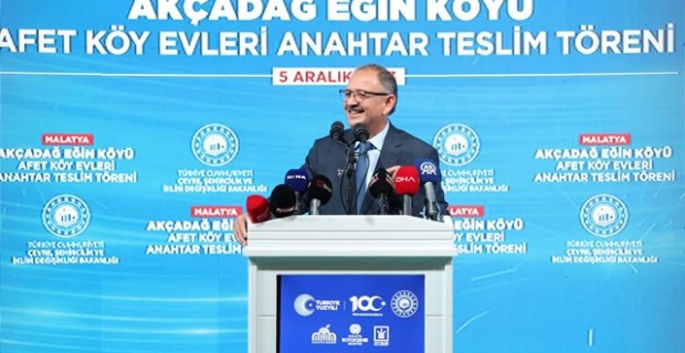 Bakan Özhaseki "Malatya şehir merkezinde 22 bin konutumuza başlıyoruz"