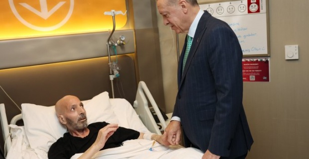 Cumhurbaşkanı Erdoğan Özcan'ı ziyaret etti.
