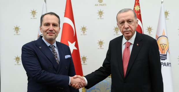 Cumhurbaşkanı Erdoğan,Erbakan’ı AK Parti Genel Merkezi’nde kabul etti.