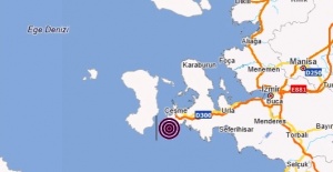 İzmir Çesme Açıklarında 4.4 büyüklüğünde deprem