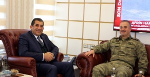 Tuğgeneral İsmail Hakkı Köseali Ceylanpınar Belediye Başkanı Atilla’yı ziyaret Etti.