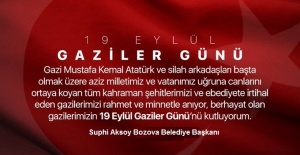 Başkan Aksoy "19 Eylül Gaziler Günü’nü kutluyorum."