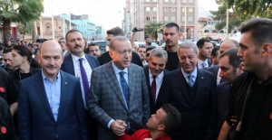 Vatandaşlardan Erdoğan'a sevgi gösterisi