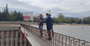 Başkan Kılınç,Köprülü Kavşak İnşaatında incelemelerde bulundu