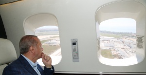 Cumhurbaşkanı Erdoğan "Atatürk Havalimanı ve Sancaktepe ile Başakşehir İkitelli Şehir Hastanelerini havadan inceledi"