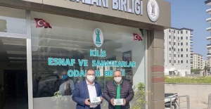 Kilis Belediye Başkanı Bulut "maskeleri, Kilis Esnaf ve Sanatkarlar Odaları Birliğine teslim ettik"