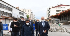 Diyarbakır Valisi Güzeloğlu "Melikahmet Caddesinde başlayan yapım işlerini yerinde inceledi"