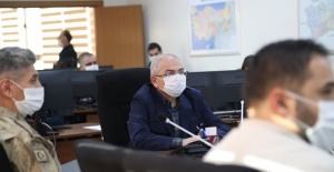 Mardin Valisi Yaman "Çağrı Merkezi'nde Koronavirüs tedbirleri kapsamında yapılan çalışmaları inceledi"