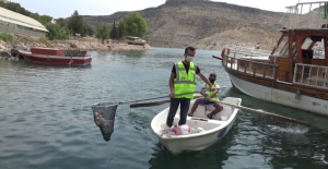 "Saklı Cenneti Halfeti' de marina temizliği