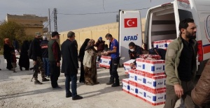Barış Pınarında AFAD İnsani Yardımları Devam Ediyor