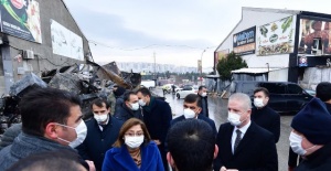 Gaziantep Valisi Gül'den esnafa geçmiş olsun ziyareti