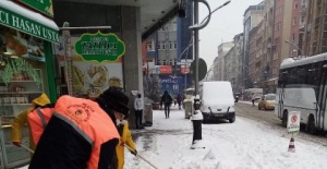 Malatya Büyükşehir Belediyesi "kar temizleme çalışmaları devam ediyor"