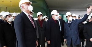 Cumhurbaşkanı Erdoğan,Taksim’de yapımı süren camide ve Atatürk Kültür Merkezi’nde incelemelerde bulundu