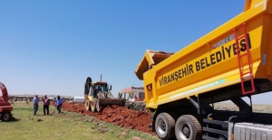 Viranşehir Belediyesinden kırsal mahallelerde stabilize yol yapım çalışması