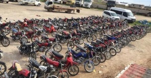 Şanlıurfa'da çalıntı olarak aranan 154 motosiklet ele geçirildi.