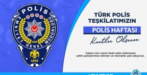 Başkan Kuş "Türk Polis Teşkilatı'mızın Polis Haftası’nı en içten dileklerimle kutluyorum"