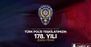 Başkan Canpolat "Türk Polis Teşkilatı’mızın 178. kuruluş yıl dönümünü kutlu olsun"