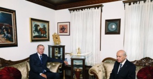 Erdoğan,Bahçeli'yi konutunda ziyaret etti.